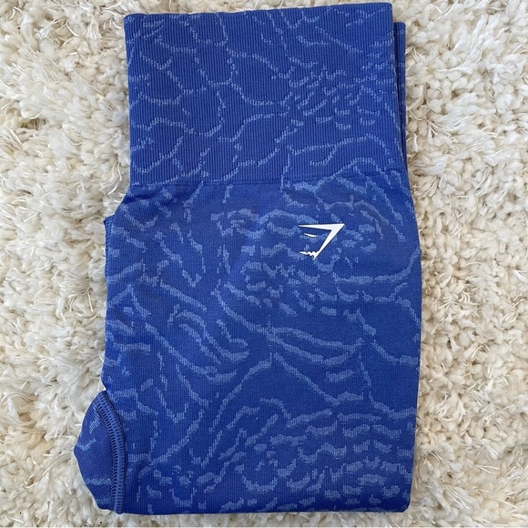 GYMSHARK Adapt Animal Seamless Cycling Shorts - Blue - Picture 4 of 9
